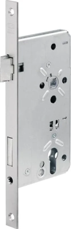 BKS Haustür-Einsteckschloss 0024 PZW 22/55/92/10mm DIN L silber ktg - B-00240-10-L-1