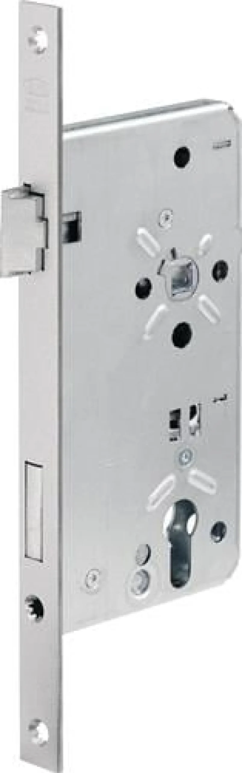 BKS Haustür-Einsteckschloss 0024 PZW 22/55/92/10mm DIN L silber ktg - B-00240-10-L-1