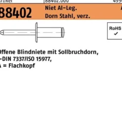 Blindniete R 88402 FLAKO 6x8 Niet Aluminium/Dorn Stahl verz. 250St.