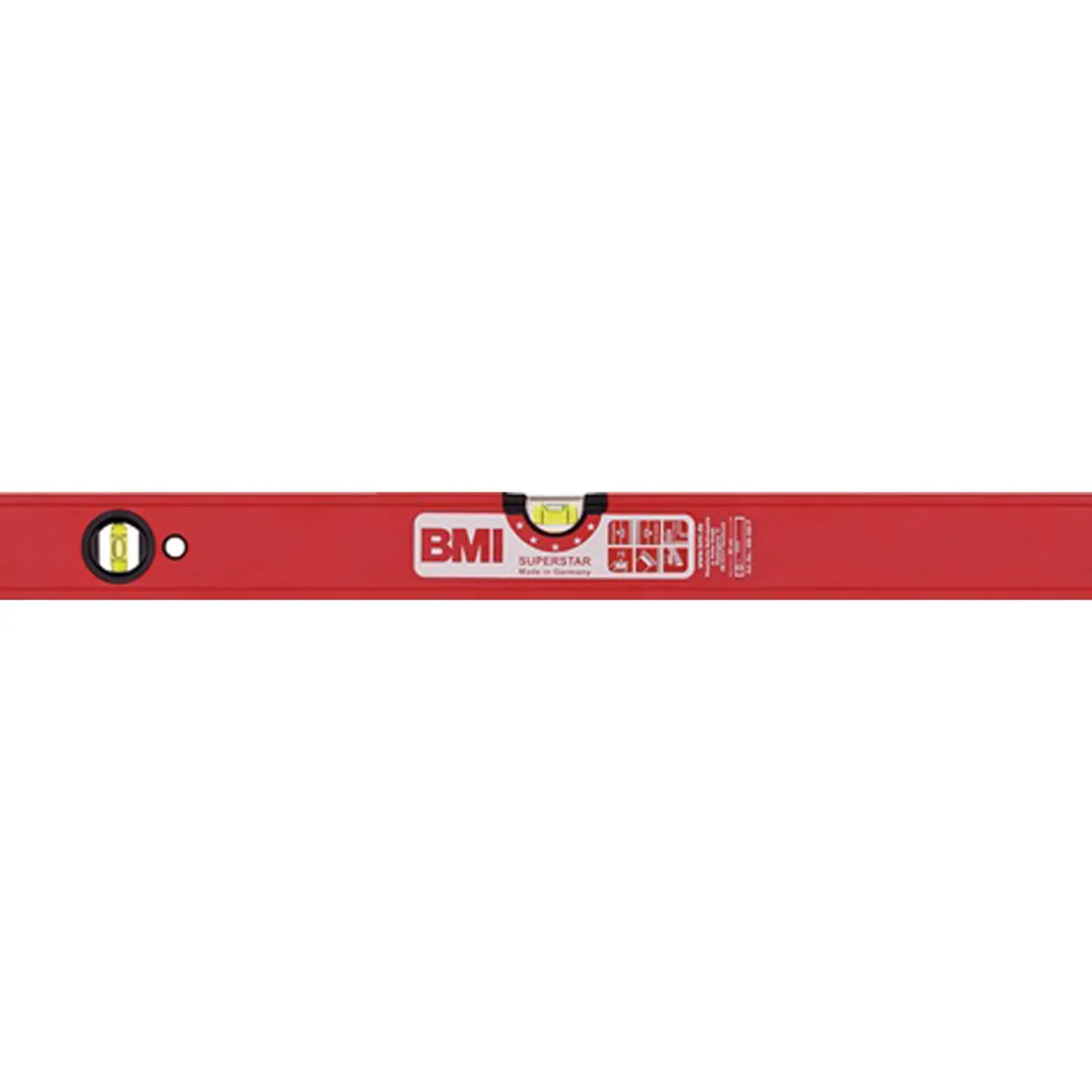 BMI Wasserwaage SUPERSTAR 40cm Alu.rot ± 0,5 mm/m - 696040 P