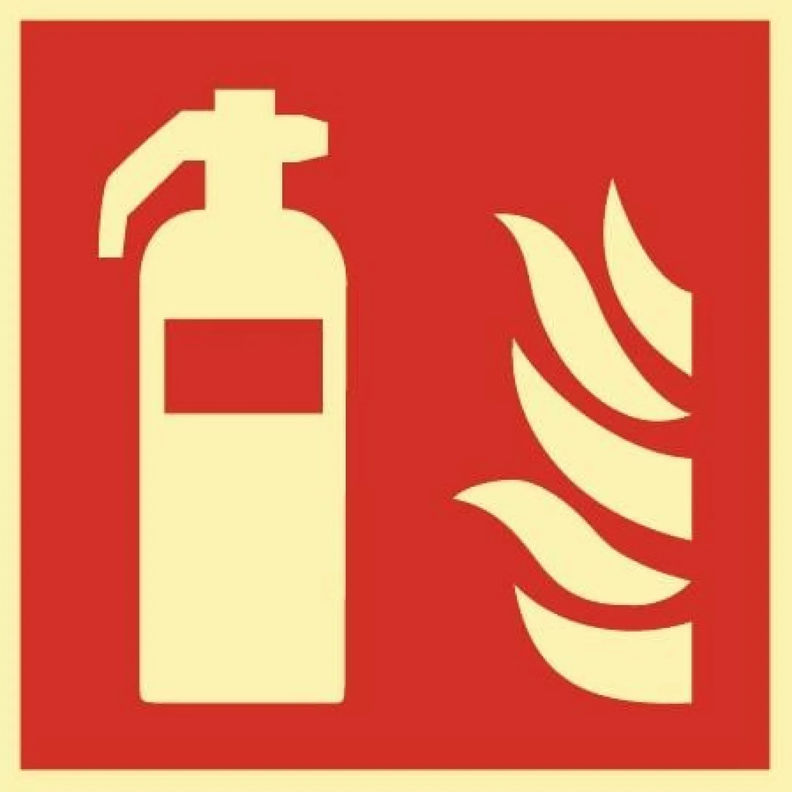 Brandschutzzeichen DIN EN ISO 7010 L200xB200 mm - 4011KHL20