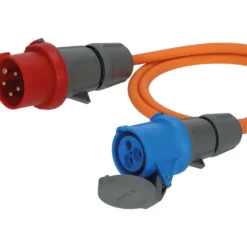 Brennenstuhl Camping-/Maritim Adapterkabel IP44 1,5 m orange H07RN-F 3G2,5 CEE-Stecker 400V/16A, CEE-Kupplung 230V/16A - 1170310040