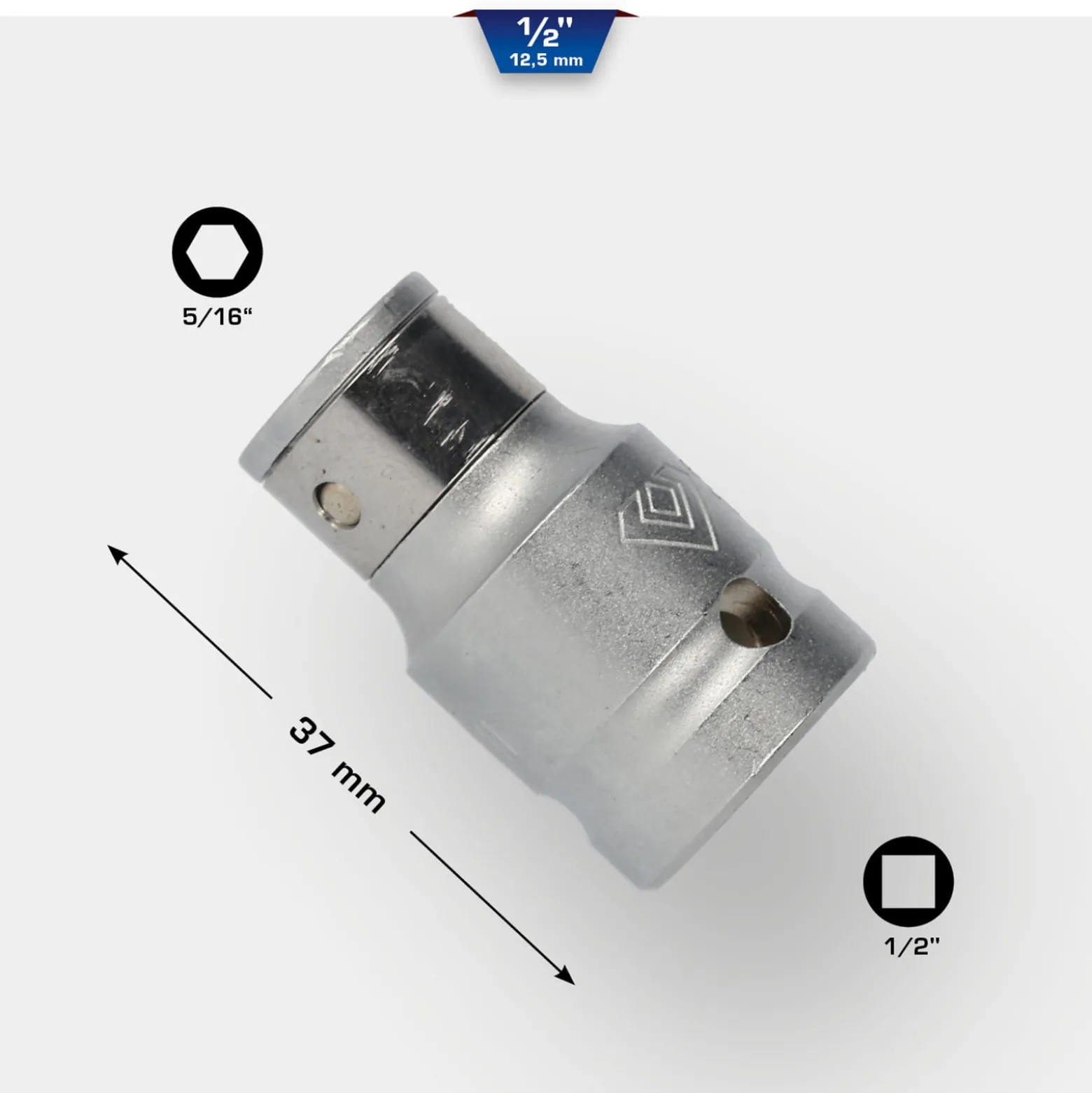 BRILLIANT TOOLS 1/2" Bit-Adapter für 5/16" - BT022907
