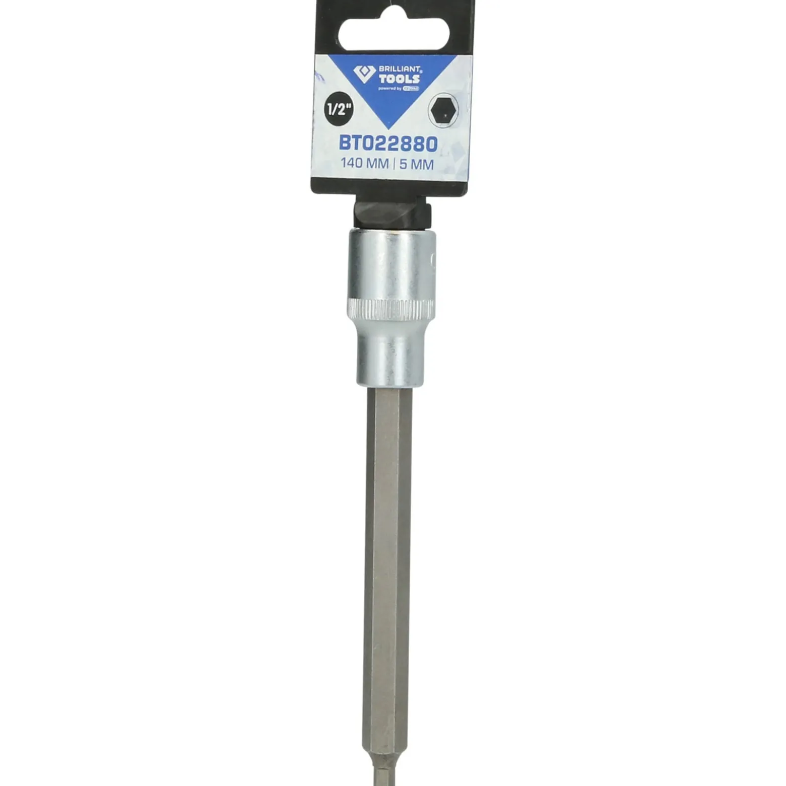 BRILLIANT TOOLS 1/2" Innensechskant Bit-Stecknuss 140 mm lang 5 mm - BT022880