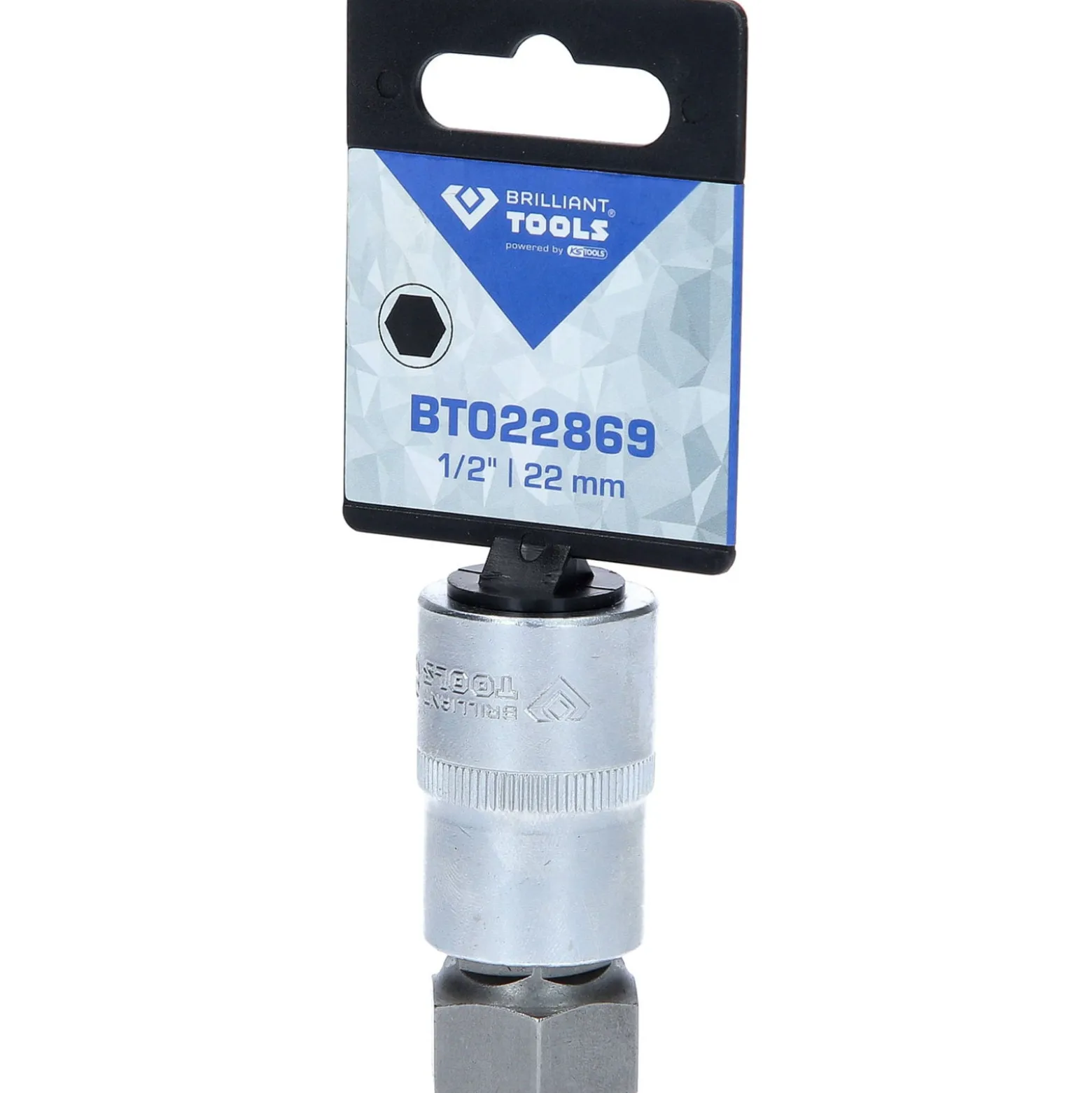 BRILLIANT TOOLS 1/2" Innensechskant Bit-Stecknuss 55 mm lang 22 mm - BT022869