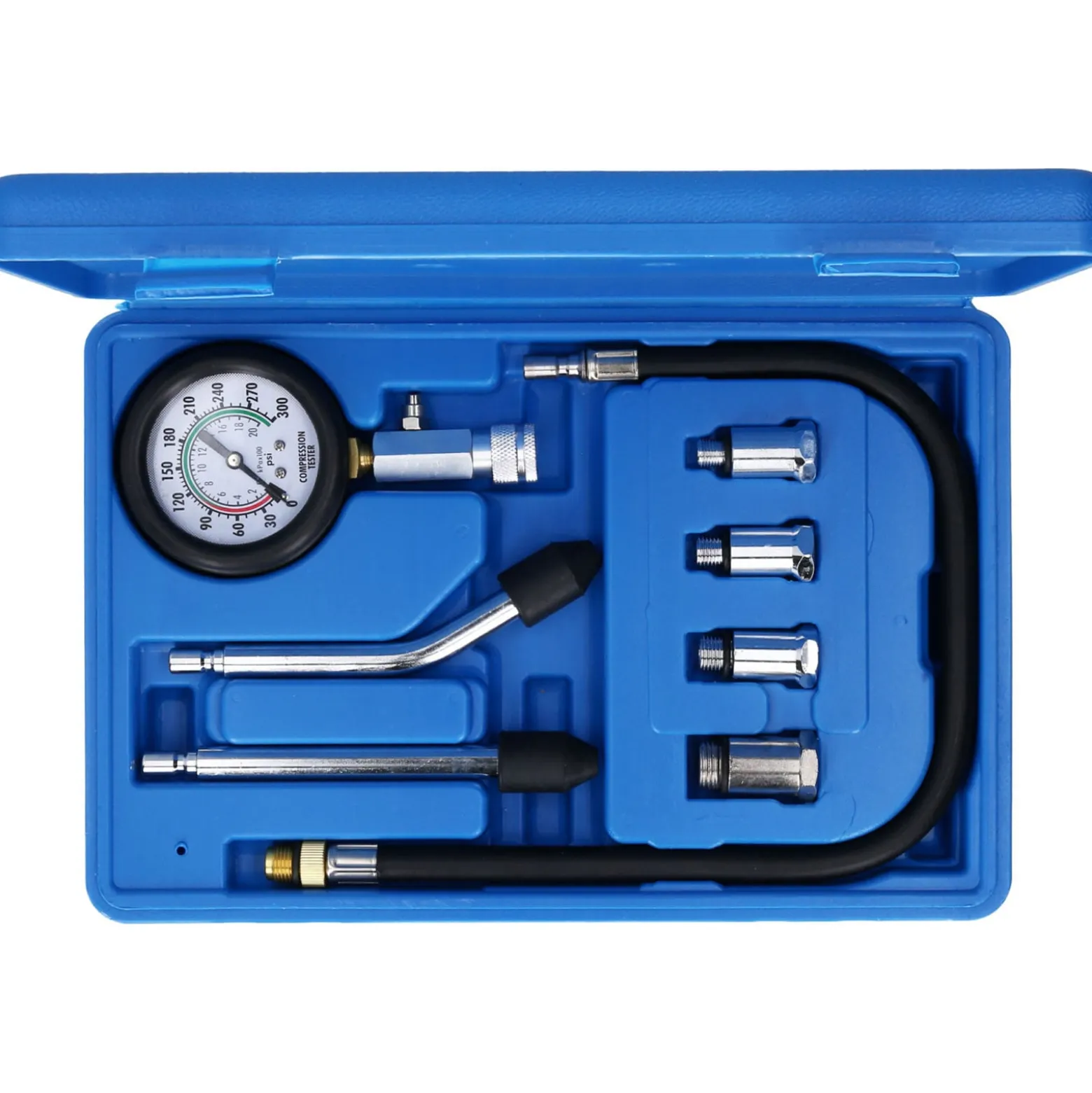 BRILLIANT TOOLS Kompressionstester-Satz für Benzin Motoren 8tlg. - BT581100