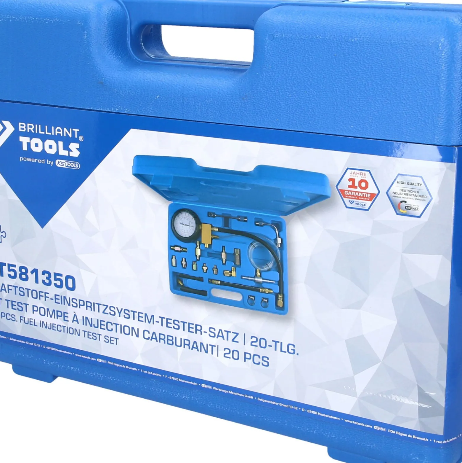 BRILLIANT TOOLS Kraftstoff-Einspritzsystem-Tester-Satz 20tlg. - BT581350