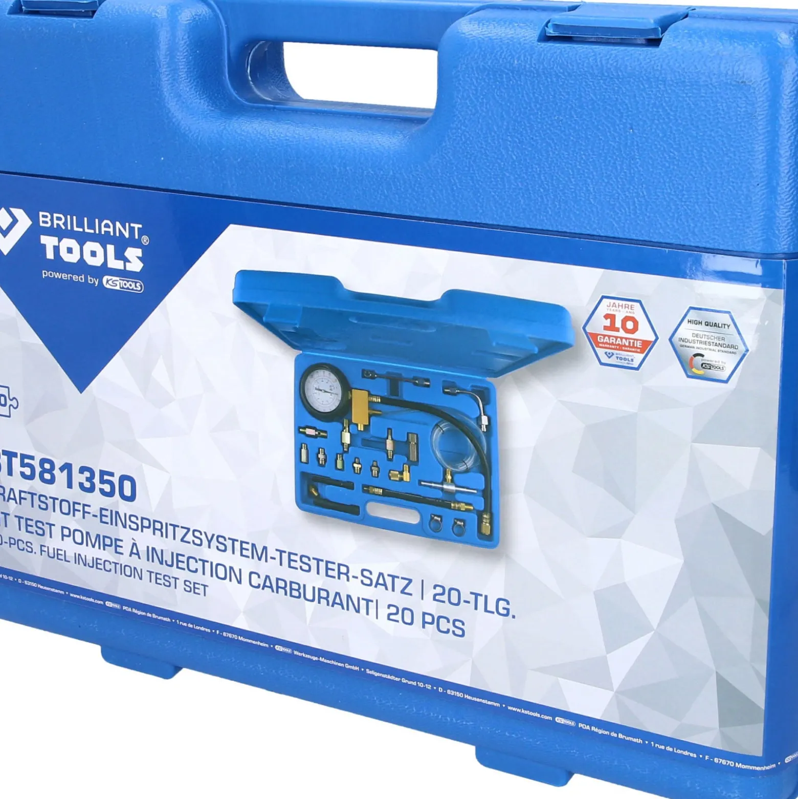 BRILLIANT TOOLS Kraftstoff-Einspritzsystem-Tester-Satz 20tlg. - BT581350