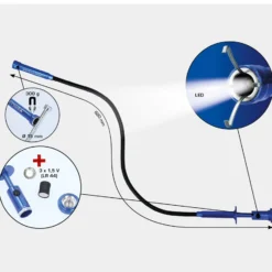 BRILLIANT TOOLS Krallengreifer mit Magnet und LED formbar - BT115908