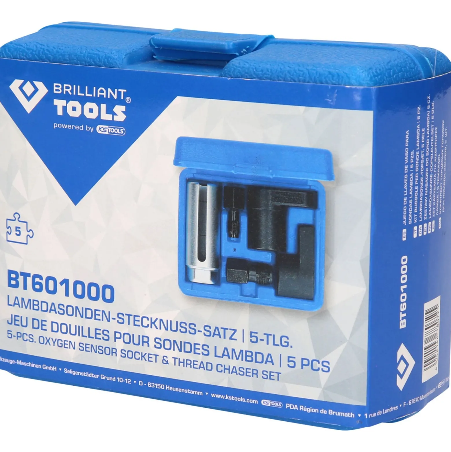 BRILLIANT TOOLS Lambdasonden-Stecknuss-Satz 5tlg. - BT601000