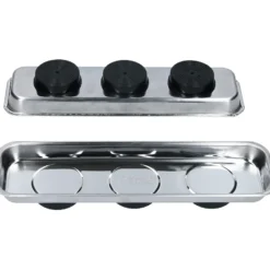 BRILLIANT TOOLS Magnetisches Tablett / Schale-Set aus Edelstahl 65 x 226 mm 2tlg. - BT691155