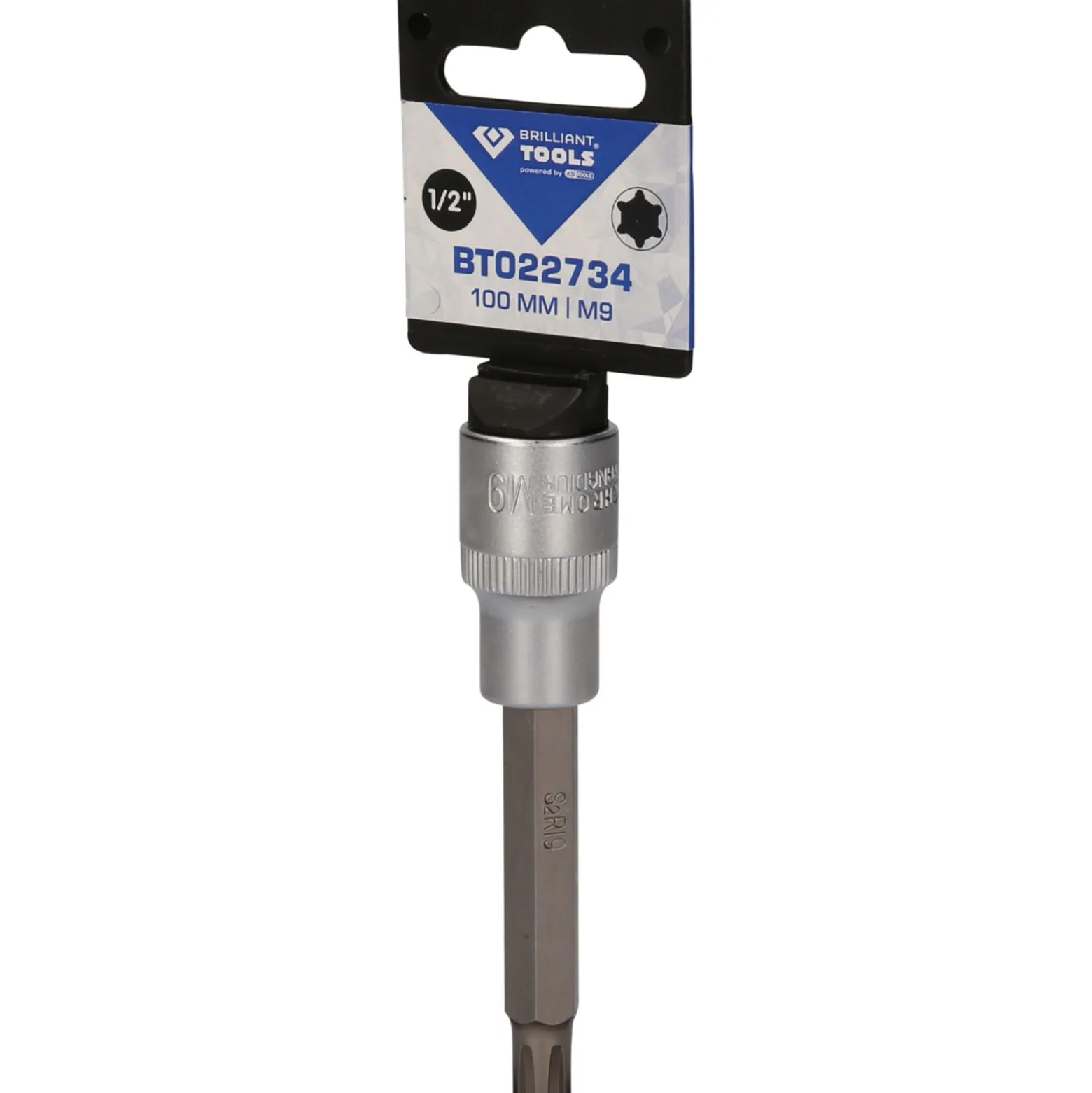 BRILLIANT TOOLS 1/2" RIBE-Bit-Stecknuss 100 mm lang M9 - BT022734