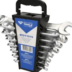 BRILLIANT TOOLS Ring-Maulschlüssel-Satz 15tlg. - BT011015