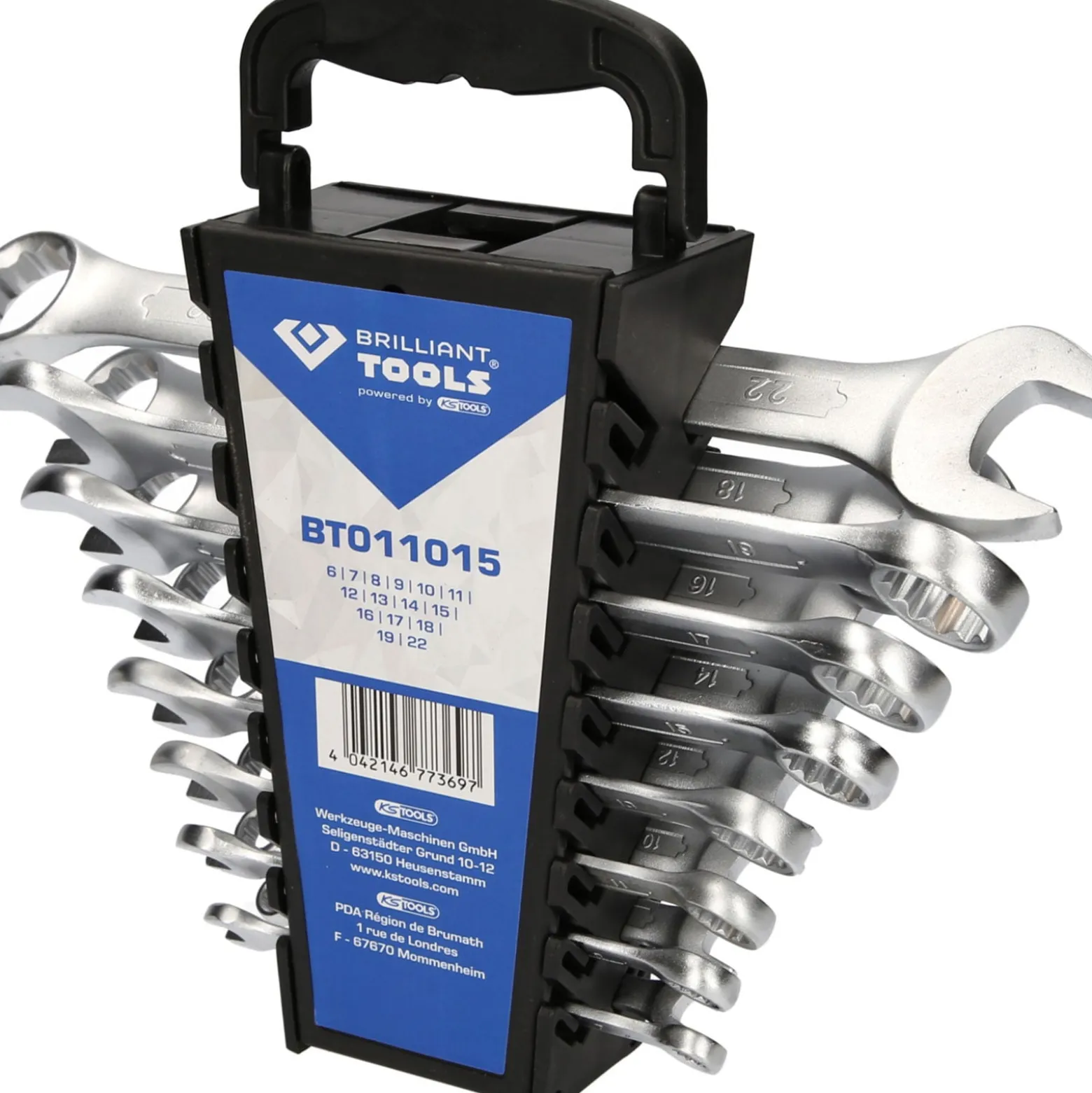 BRILLIANT TOOLS Ring-Maulschlüssel-Satz 15tlg. - BT011015