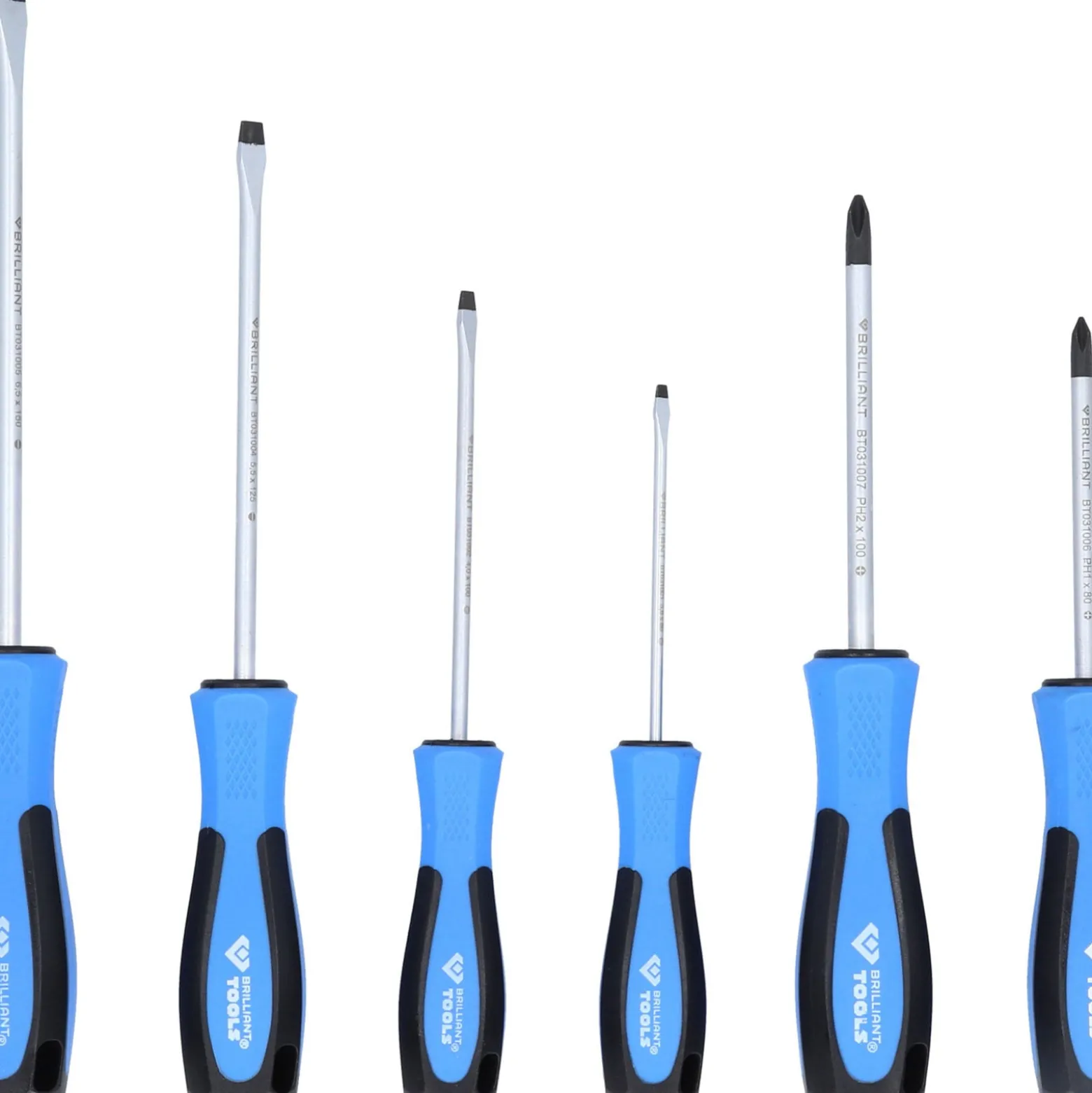 BRILLIANT TOOLS Schraubendreher-Satz 6tlg. Schlitz PH Phillips - BT031000
