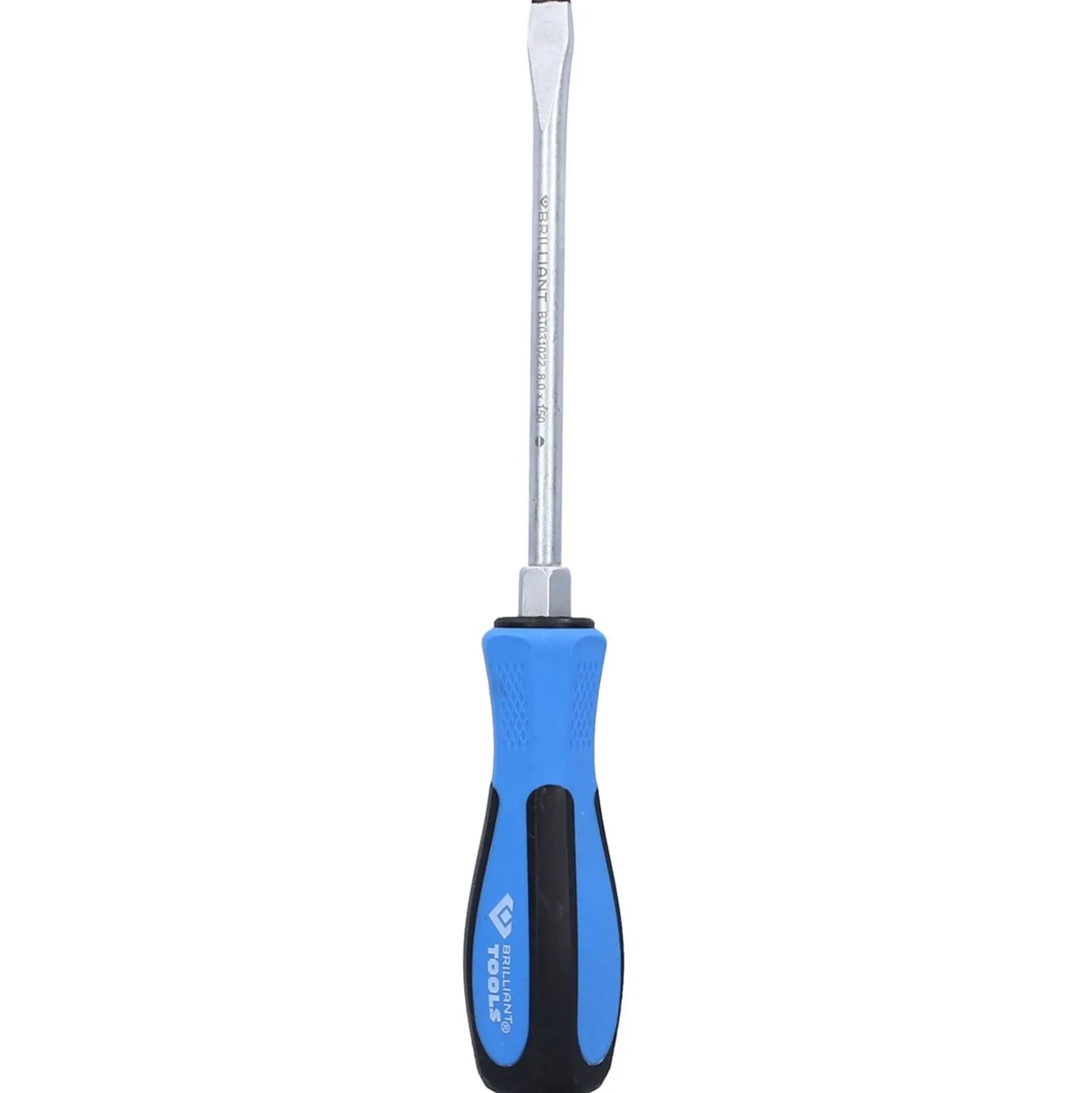 BRILLIANT TOOLS Schraubendreher Schlitz mit Schlagkappe 8,0 x 150 mm - BT031022