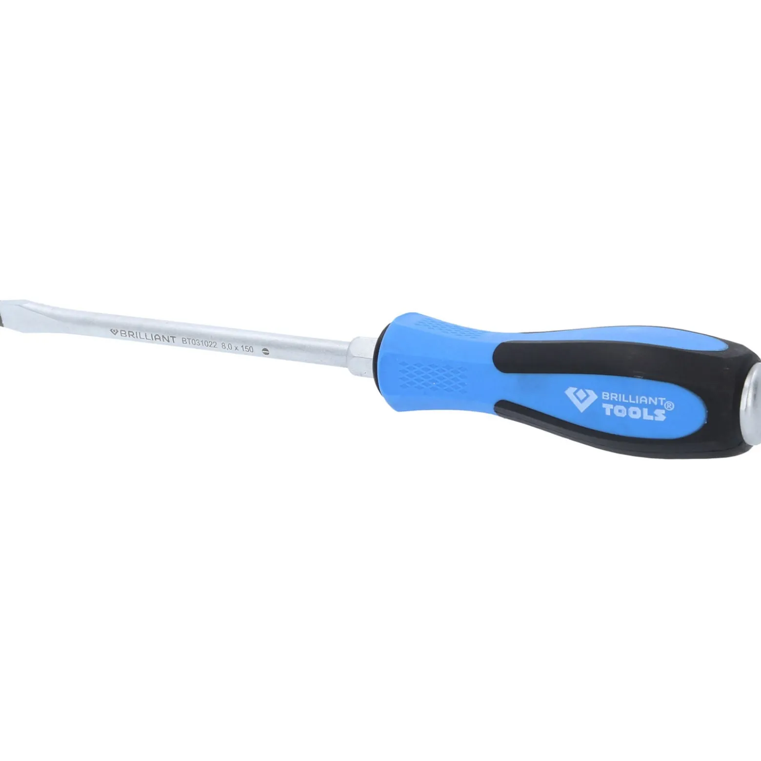 BRILLIANT TOOLS Schraubendreher Schlitz mit Schlagkappe 8,0 x 150 mm - BT031022