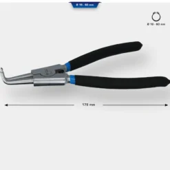 BRILLIANT TOOLS Seegeringzange für Außensicherungsringe abgewinkelt 175 mm - BT067002