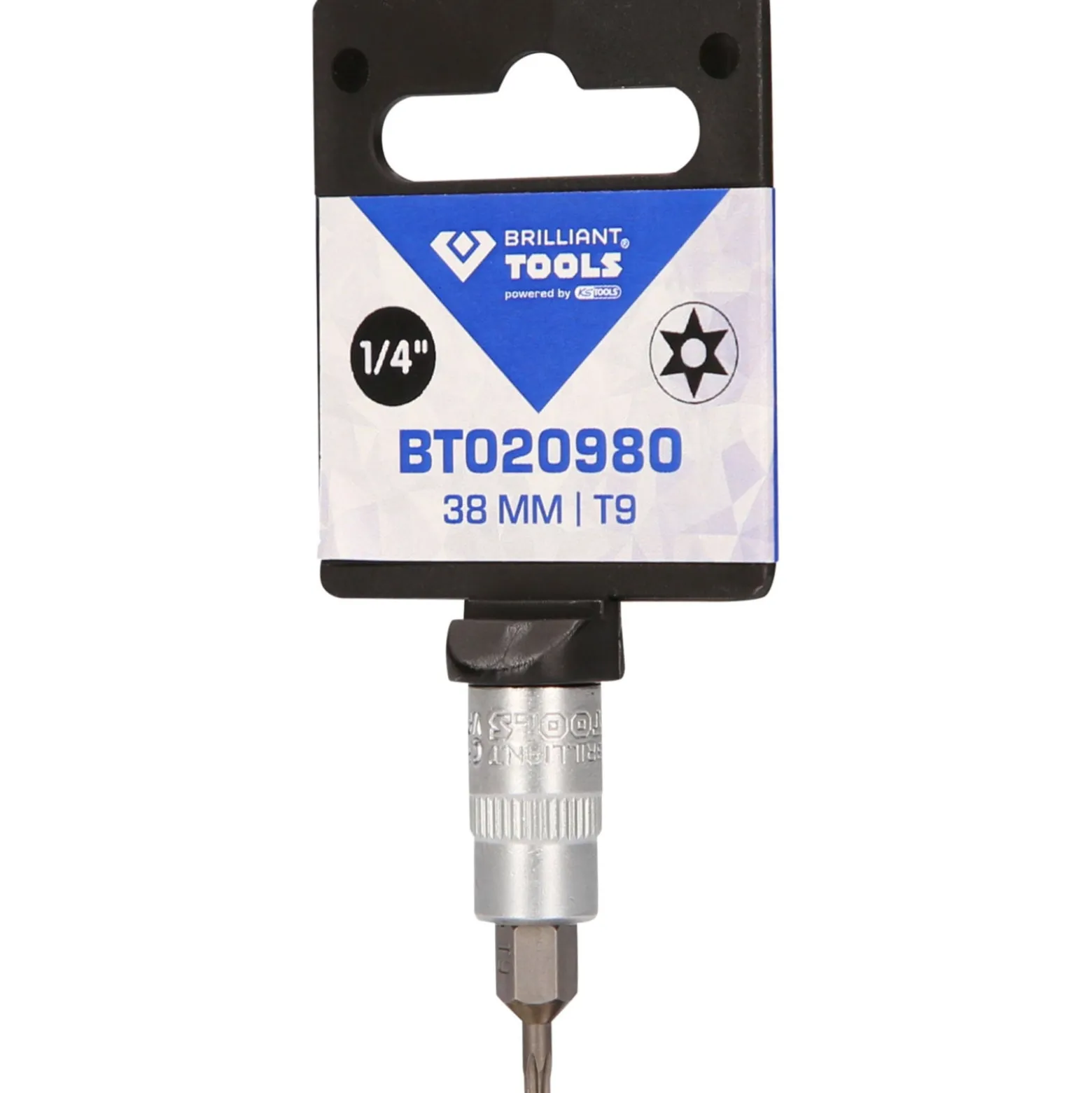 BRILLIANT TOOLS 1/4" Torx-Bit-Stecknuss mit Stirnlochbohrung TB9 - BT020980