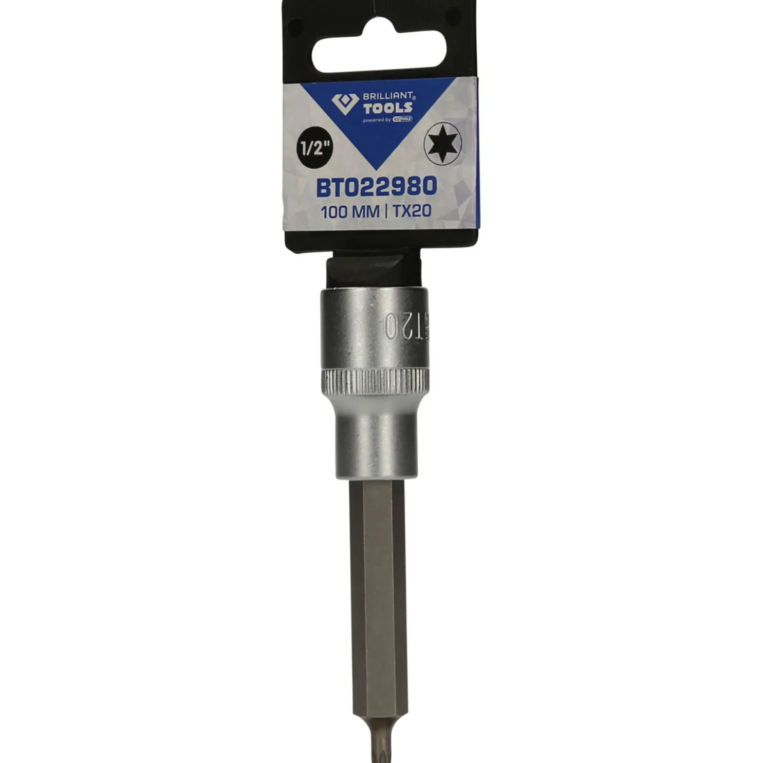 BRILLIANT TOOLS 1/2" Torx-Bit-Stecknuss 100 mm lang T20 - BT022980