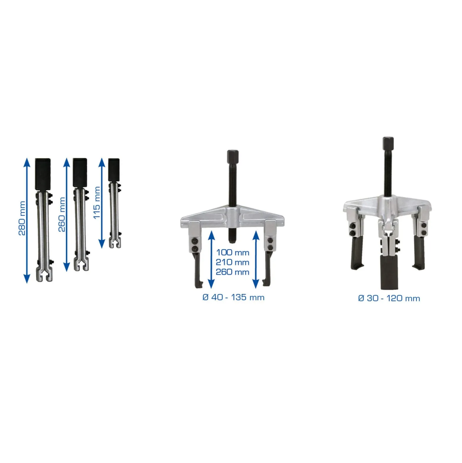 BRILLIANT TOOLS Universal-Abzieher-Satz 14tlg. - BT631000