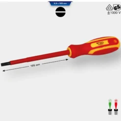 BRILLIANT TOOLS VDE Schraubendreher Schlitz 5,5 x 125 mm - BT068004