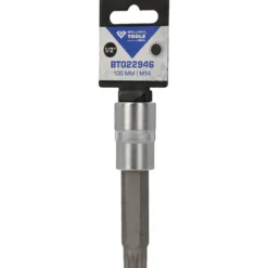 BRILLIANT TOOLS 1/2" Vielzahn-Bit-Stecknuss 100 mm lang M14 - BT022946