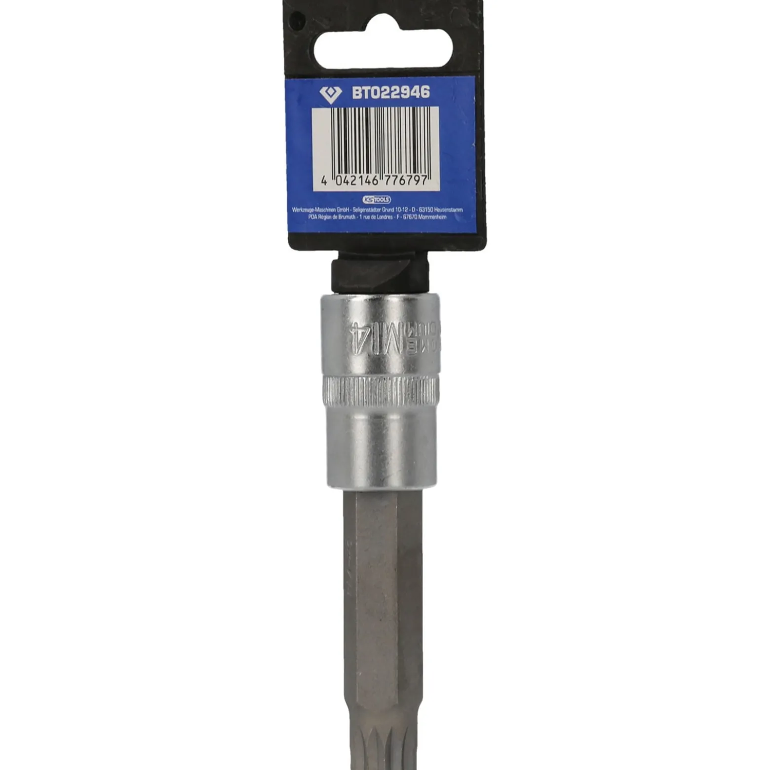 BRILLIANT TOOLS 1/2" Vielzahn-Bit-Stecknuss 100 mm lang M14 - BT022946