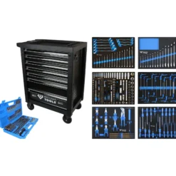 BRILLIANT TOOLS Werkstattwagen mit 7 Schubladen und 473 Werkzeugen - BT153473
