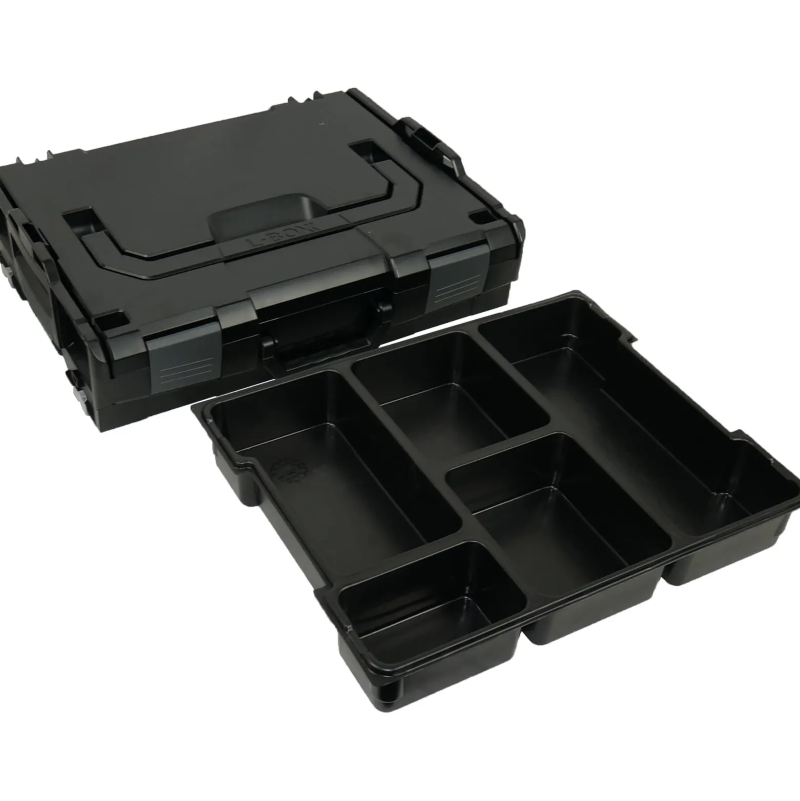 BS Systems L-Boxx 102 schwarz inkl. Kleinteileeinsatz 5 Fächer