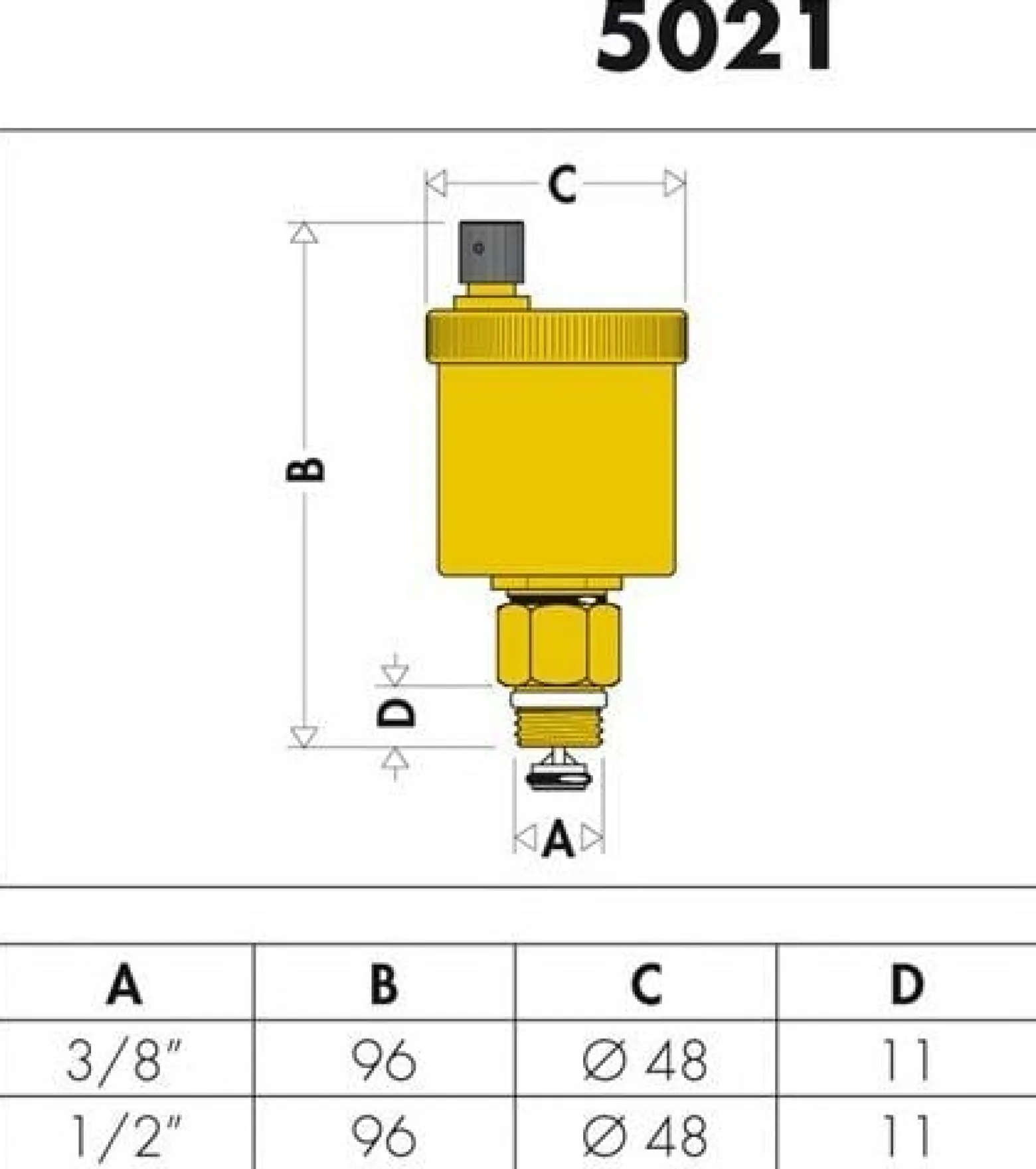 CA Automatischer Schnellentlüfter 3/8Zoll AG mit Absperrventil Minical