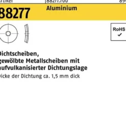 Dichtscheibe R 88277 Dichtungslage 16x 6,8x 1 Aluminium 1000 Stück