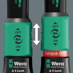 Drehmomentschlüssel Click-Torque Lock A 5 1/4 Zoll 2,5-25 Nm WERA