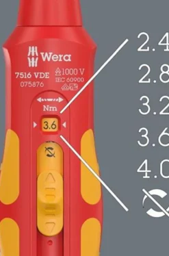 Drehmomentschraubendreher 7516 VDE Kraftform Safe-Torque Speed 9mm WERA