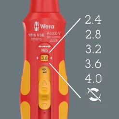 Drehmomentschraubendreher 7516 VDE Kraftform Safe-Torque Speed 9mm WERA