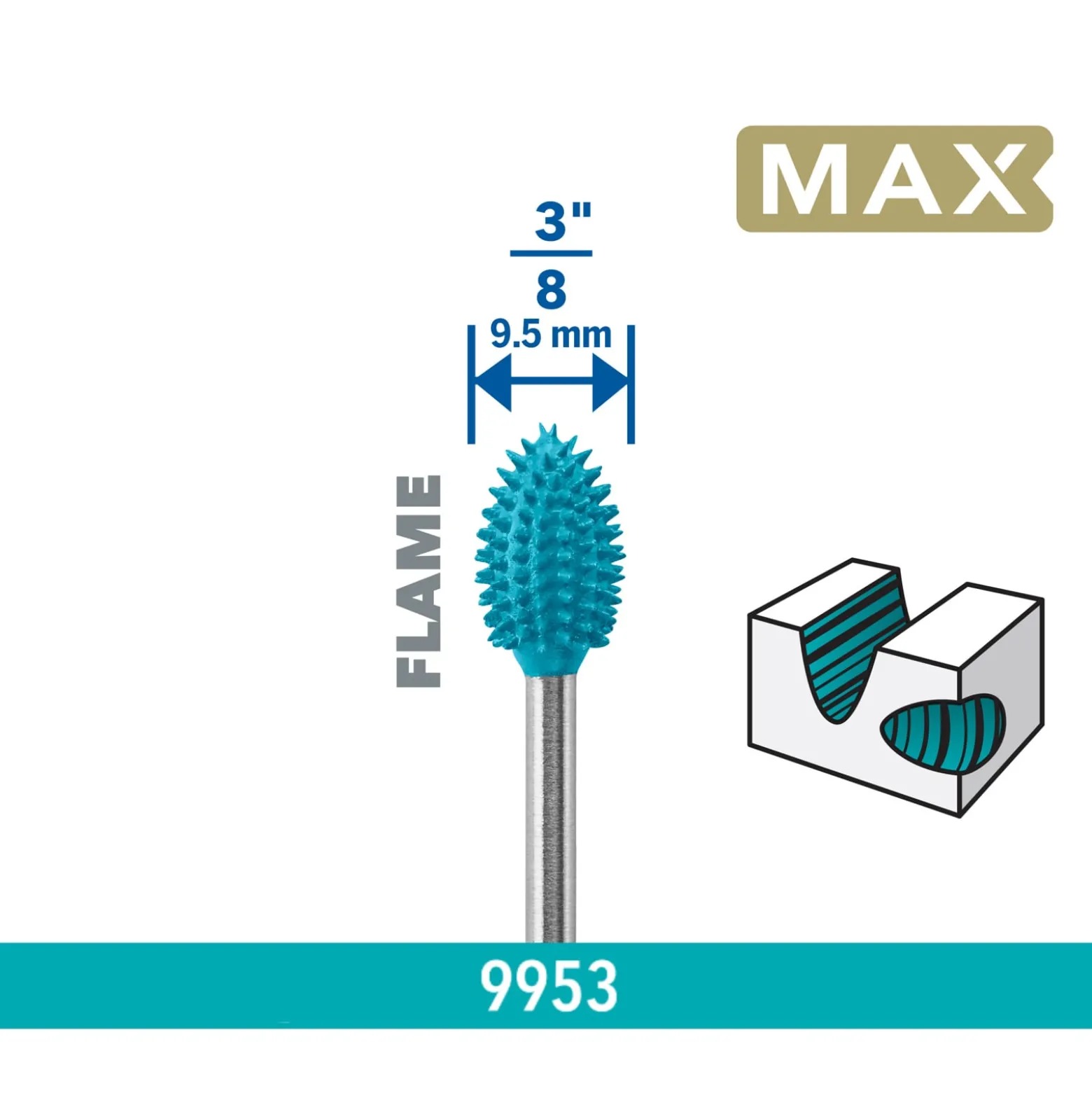 DREMEL® MAX Power Carving Fräser flammenförmig - 26159953DM