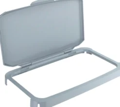 DURABLE Klappdeckel PP grau B510xT285mm f.Abfallbehälter 60l lebensmittelecht - 1800500050