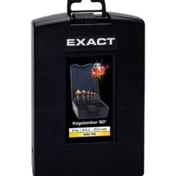 EXACT Kegelsenker-Set Ø 6,3-20,5mm, HSS-TIN, 90°, 6-tlg., DIN335