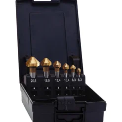 EXACT Kegelsenker-Set Ø 6,3-20,5mm, HSS-TIN, 90°, 6-tlg., DIN335