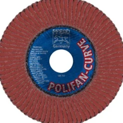 Fächerscheibe POLIFAN® A SGP CURVE ALU D.125mm K.40 Korund A-COOL Ausf.L PFERD