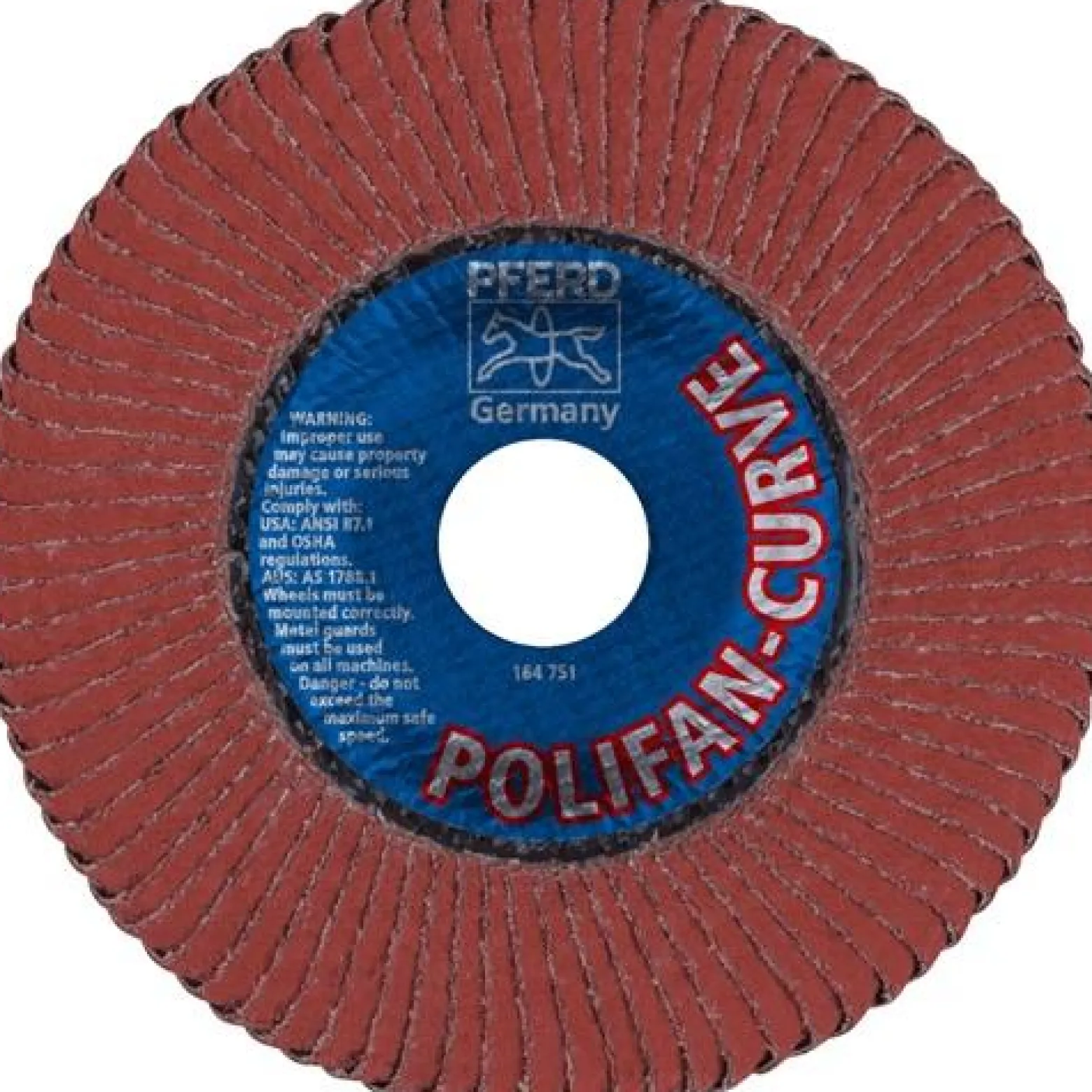Fächerscheibe POLIFAN® A SGP CURVE ALU D.125mm K.40 Korund A-COOL Ausf.L PFERD