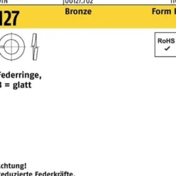 Federring DIN 127 B 6 CuSn Bronze 1000 Stück