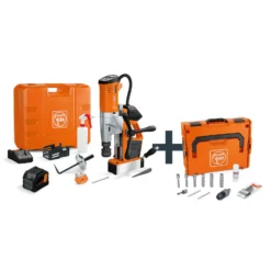 Fein Akku-Universal-Magnet-Kernbohrmaschine bis 35 mm mit AnwendersetAKBU 35 PMQW 18 V AS Construction-Site Set / 1x 12,0 Ah Akku + Ladegerät - 71700465000
