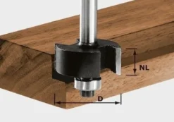 Festool Falzfräser HW Schaft 8 mm HW S8 D31,7/NL 12,7 - 491022