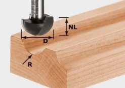 Festool Hohlkehlfräser HW Schaft 8 mm HW S8 R9,7 - 490986
