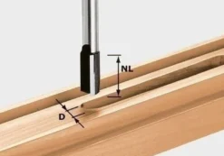 Festool Nutfräser HW Schaft 8 mm HW S8 D9/23 - 490958