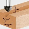 Festool V-Nutfräser HW Schaft 8 mm HW S8 D14/7/90° - 490999