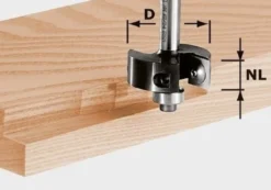 Festool Wendeplatten-Falzfräser HW Schaft 8 mm HW S8 D38/12 - 491085