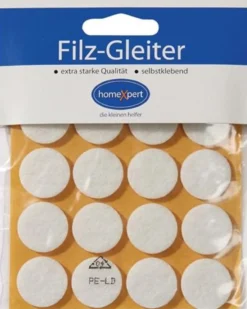 Filzgleiter 17mm Filz weiß selbstkl. - 521701