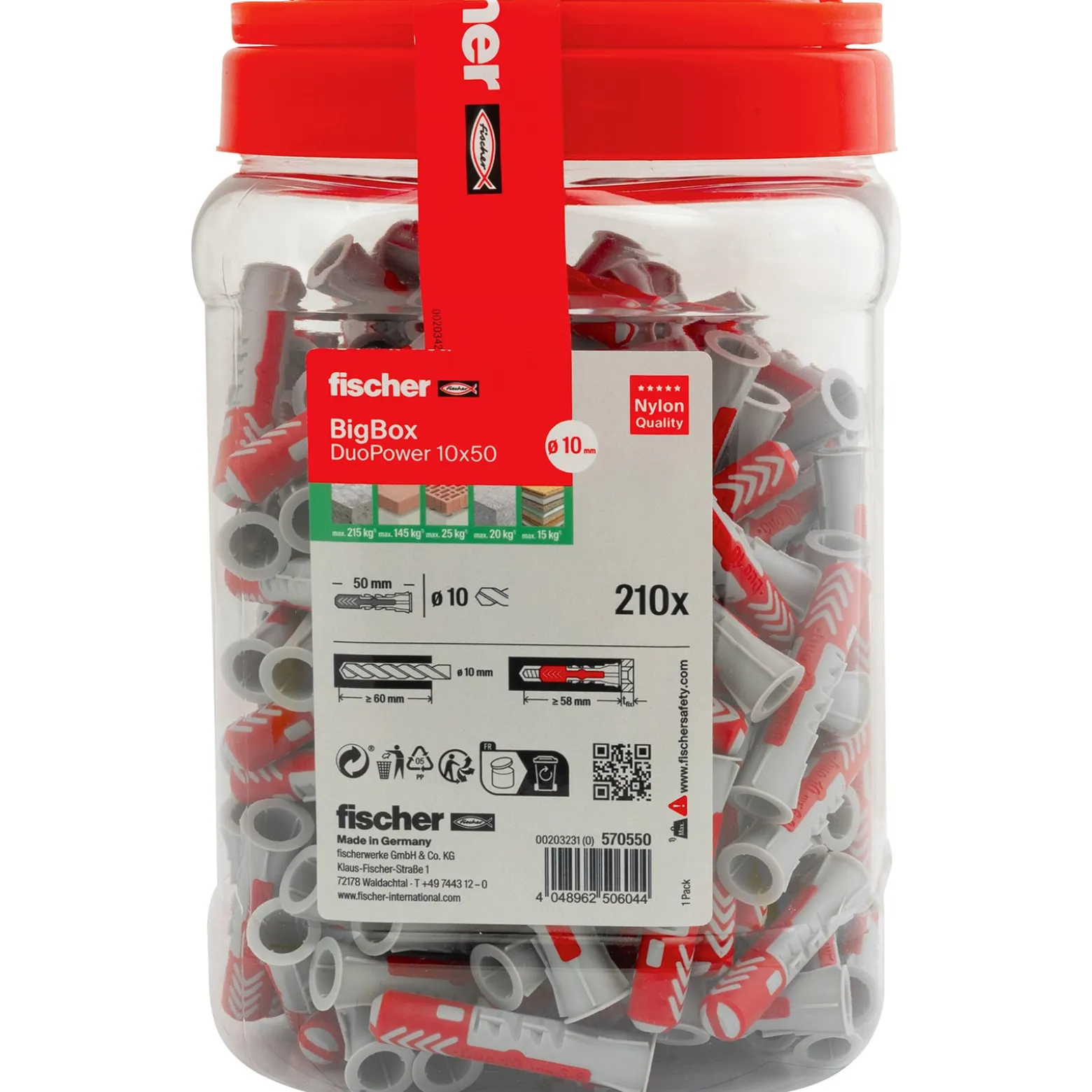 Fischer DuoPower 10x50 BigBox (210 Stk.) - 570550